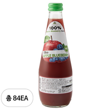 캐슬밸리 100 착즙 사과블루베리 주스, 84개, 300ml
