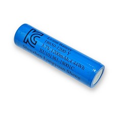 충전 18650 배터리 1200mAh 리튬 이온 3.7V 4.44Wh, 1개입, 1개