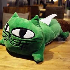 고양이 베개 허리 쿠션 사무실 자동차 소파 침대 쿠션, 티슈케이스_제품 설명 참조