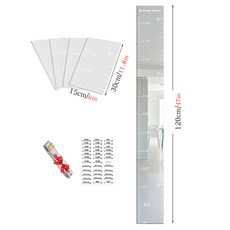 키재기스티커 거울 눈금자 측정 아크릴 방지 차트 전신 퍼즐 장식 거울 성장 벽 나노 높이 비산, Style A