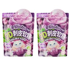 Peeling Fruit Fudge 130g/Bag 50% Juice Content Gummy Candy，Hand Peeled Candy，Healthy And Nutritious, 2) 포도, 없음, 없음 - 필드간식