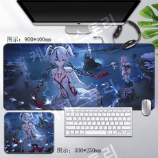 명조 카멜리아 맞춤 제작 마우스패드 키보드 장패드 두께 3mm, 900x400mm, AO