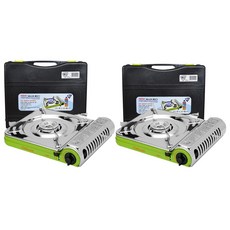 맥스 고화력 스텐 슬림 휴대용 가스렌지 MS-3500S x 2개 가스버너, 1세트