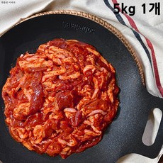 [팜스제임] 업소용 도매 식자재 대용량 캠핑 집들이 생일상 국내산 오리고기 주물럭 양념 불고기 슬라이스 오리 냉장, 1개, 5kg