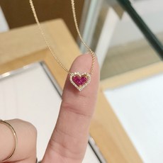 순금볼륨하트목걸이