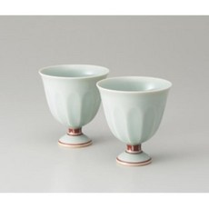 [일본정품수입]【고향 납세】청백자 적화 말 컵 세트, 1개, 한개옵션1