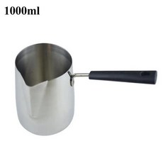 스테인리스 스틸 녹이는 냄비 DIY 양초 비누 용해 투수 우유 거품 주전자 도구 350 600 1000ml, 3. 1000ml, 1개