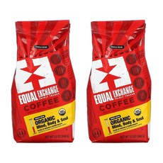 Equal Exchange 이퀄 익스체인지 커피 마인드 바디 & 소울 홀빈 미디엄, 340g, 2개