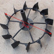 경운기바퀴 밭갈이 회전철바퀴 평평한 농사용 농기계 지불 배토기 경작 35cm