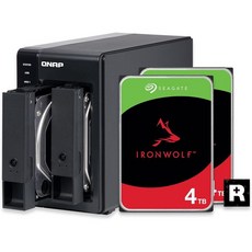 외장하드 플로피디스크 저장장치 디스크 4TB 스토리지 용량의 QNAP 2 Bay DAS USB 3.2 Gen Type-C 사전 구성된 RAID 1 WD Red Plus HDD, 2 Bay_Seagate - wdredplus4tb