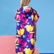 서핑 판초 타월 비치 해변 타올 여성 로브 가운 수건 비치웨어, 프리사이즈, 서핑판초