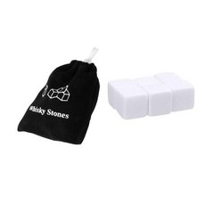 위스키 스톤 냉각 큐브 화강암 쿨링 홈바 얼음 아이스 스틸 선물 세트, White, 1개