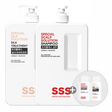트리플에스 약산성 탈모샴푸 1350ml 1개 실크 트리트먼트 파우치 5ml 20개, 1.35L