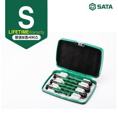 [사타/SATA] 정밀 일자 및 십자 드라이버 세트 (6PCS) 09312, 1개