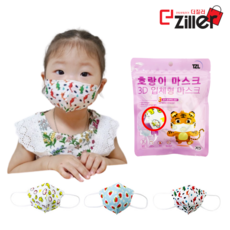 더질러UP 호랑이 마스크 초소형 새부리형마스크 딸기 오리 공룡 30매, 더질러UP 초소형 딸기30매