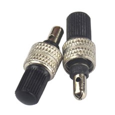 shangren 2 Pieces 1.1 "자전거 독일식 타이어 밸브 코어 캡 교체 착탈식, 28mm, 실버 블랙, 구리, 실버 블랙