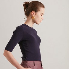 행복한쩡이네 itmichaa 가을 반팔 부드러운 면 슬림핏 니트 이너 여 ITJ7KPO90
