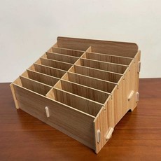 헌금봉투꽂이 보관함 교회 우드 상자 주보 십일조 모금, 14칸 메이플(내경 12cm)