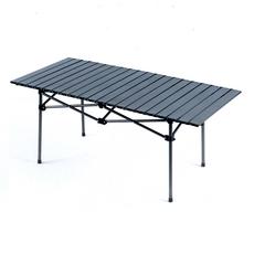 크크라이프 알루미늄 디럭스 롤 캠핑 테이블, 블랙