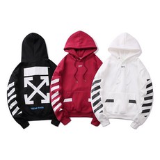 OFF-WHITE 20ss 삼색 후드 기모 맨투맨