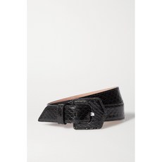 여성벨트 Alaia2020여성블랙 광택 뱀무늬 가죽 벨트 NAP/NET-A-PORTER