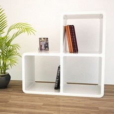 개미상회 3구 계단식 수납장 인테리어 책장 원룸 카페 DIY, 개미상회 화이트