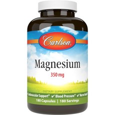Carlson Labs 칼슨랩 마그네슘 350mg 180정, 3개