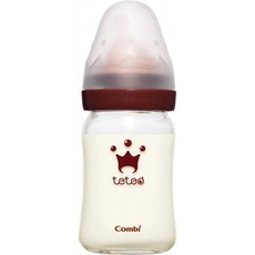 콤비 Combi 테테오 teteo 수유의 표본 젖병 내열 유리 160ml SS 사이즈 젖꼭지 첨부 (0 개월 ~ 1.5 개월