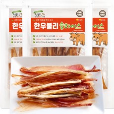 멍도락 한우불리스틱 천연콜라겐 오래먹는껌 100%한우우신 강아지수제간식, 50g, 3개, 한우불리슬라이스 - 한우우신