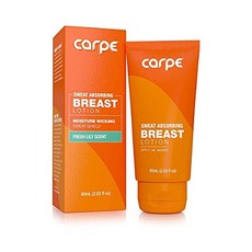 Carpe No-Sweat Breast - 유방과 피부 주름을 건조하게 유지하는 데 도움이 됩니다. - 땀 흡수 로션 - 유방 땀 조절에 도움이 됩니다. - 마찰 및 얼룩 예방에 좋습니다., 1개, 60ml