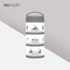 모윰 모윰 휴대용 분유케이스3단 래빗에디션, 블랙, 1개