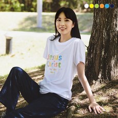 교회단체티 여름수련회 성경학교 행사티 교회티셔츠 Jesus Christ My Living Hope 리빙홉 성인용 - 교회단체티