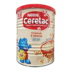 Nestle Cerelac 5 시리얼 밀크 포함 400g, 1개 - 세레락