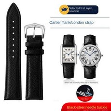 까르띠에 호환 시계줄 시계 스트랩 For Tank Must London Solo Genuine Leather Watch Strap Quick Disassembly Cow Band