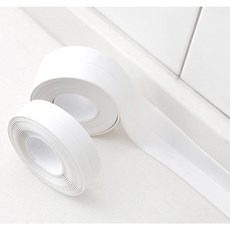 에이트홈 신제품 무광택 접착력강화 곰팡이방지테이프 방수몰딩테이프 욕실보수 주방보수 실리콘마감테이프 실리콘대용, 흰색곰팡이방지테이프1개