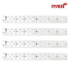 번개표 LED 모듈 리폼형 램프 자석 30W 대체용 FPL 55W, 주백색, 4개