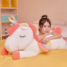 대형 모찌인형 안고자는인형 바디 필로우 애착 인형 인형 미니소 동물 큰곰 곰돌이 수면 귀여운 라이언, 흰색