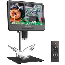 현미경 Andonstar 조절식 LCD 디지털 현미경 납땜 전자 PCB 수리 AD210