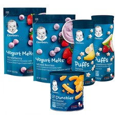 Gerber Snacks Puffs Yogurt Melts & Lil Crunchies 9Count 거버 아기스낵 선물세트 퍼프 요거트 멜츠 & 릴 크런치
