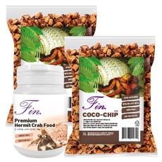 핀 프리미엄 소라게 크랩 코코칩 바닥재 3Lx2개+핀 소라게 먹이 50g, 단품, 2개