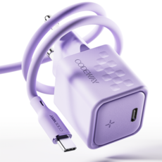 코드웨이 C타입 30W 초고속 충전기 + 60W C to C 1.8m 케이블, 1세트, 라벤더 퍼플 1세트, 라벤더 퍼플