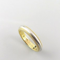 티파니 밀그레인 콤비 3MM 반지 48194wp
