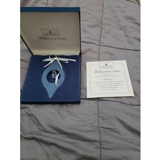 1997 Wedgwood Millennium Gems Ornament Blue Jasper w/Crystal "Reflection" NIB