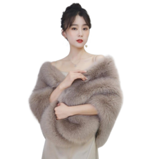 Baocn 웨딩 숄 여자 겨울 밍크 신부 드레스 치파오 위에 23807
