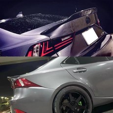 카본 리어 스포일러 트렁크 윙 2013-2020 FRP 단조 카본 렉서스 IS XE30 PSM 스타일 리얼 카본파이버, FRP 미도색