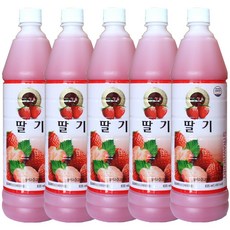 청솔 딸기 농축액, 835ml, 5개