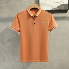 POMTOR 여름 폴로셔츠 남성 반팔 칼라티셔츠 캐주얼 기품 슬림핏 상의