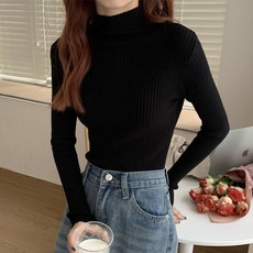 볼드 골지 니트 반폴라 목폴라 8COLOR
