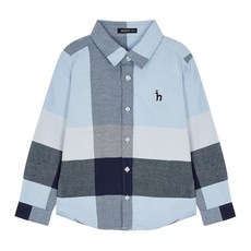 HAZZYS KIDS 클래식 체크 셔츠 HPF12XS09M_BU