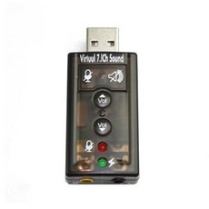 [3일이내출고]USB 사운드 카드 - 7.1채널/ 입출력 포트, 단일옵션